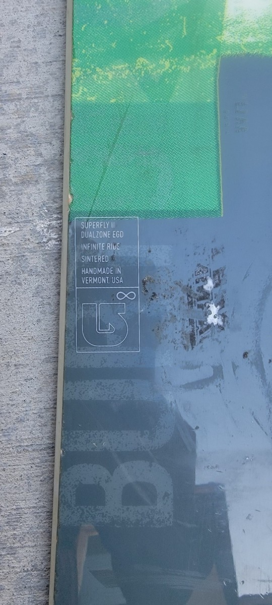 Burton 155cm Superfly ll Dualzone EGD Snowboard Handmade Vermont