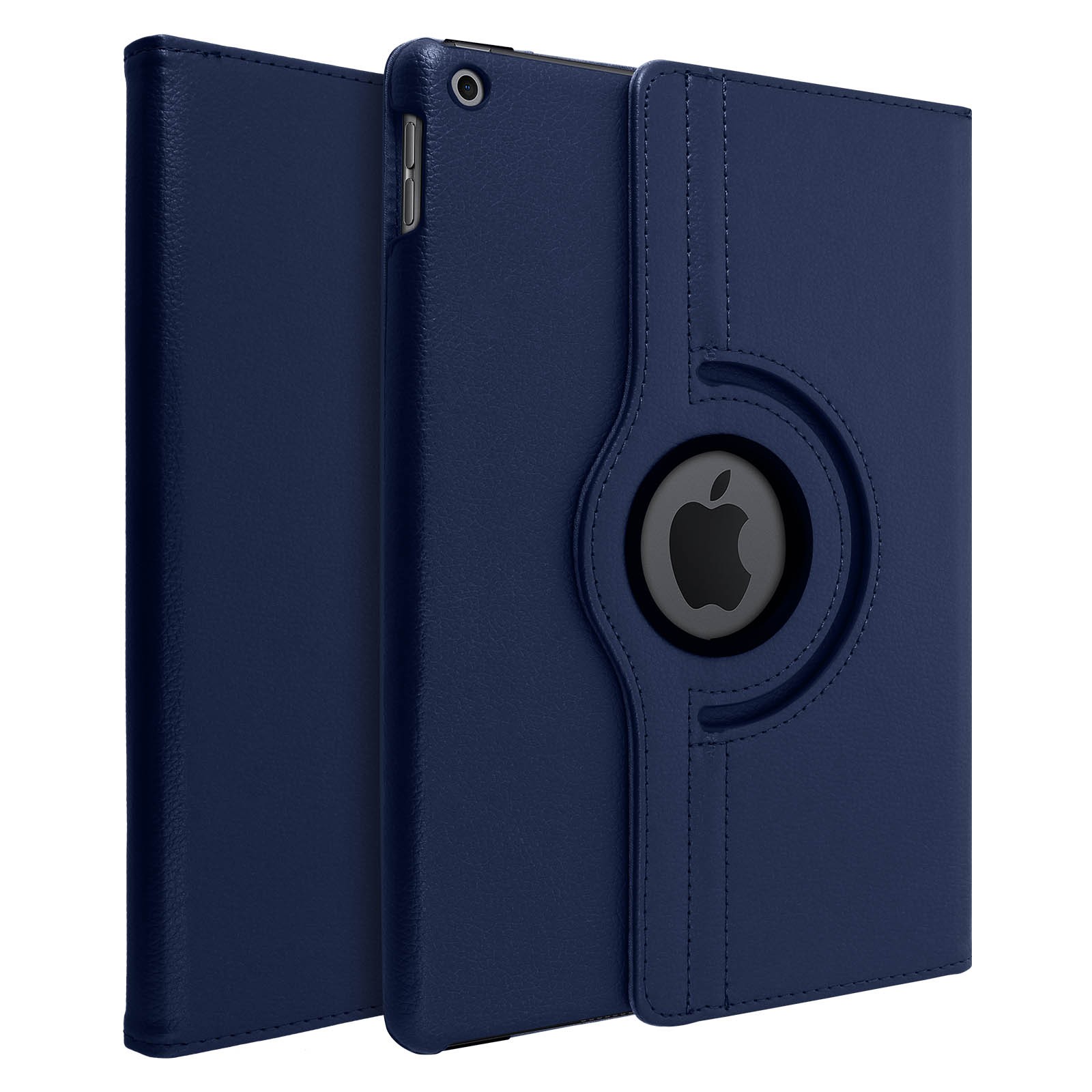 Coque folio iPad 10.2 antichoc marine, protection écran et support rotatif 360 pour étudiant