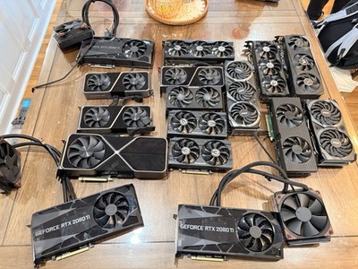 16 GPU A Mix Of 2080, 3060, 3070,3090 Selling As Is For Parts. Read Description.