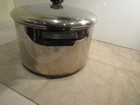 Vintage Revere Ware 1801 Copper Bottom 8 Qt Quart Stock Pot w Lid Clinton ILL. — photo 3
