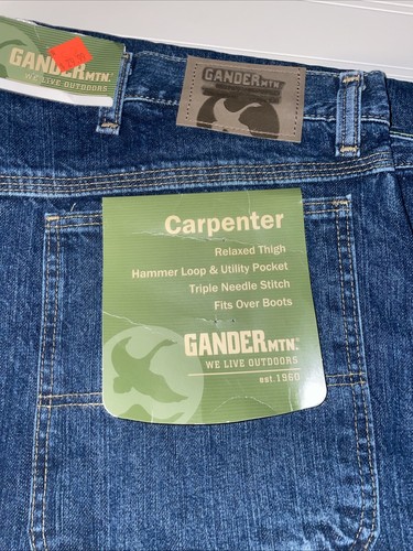 Gander MTN Carpenter Men's Size 42x32 Blue Denim Cotton New - Picture 4 of 16