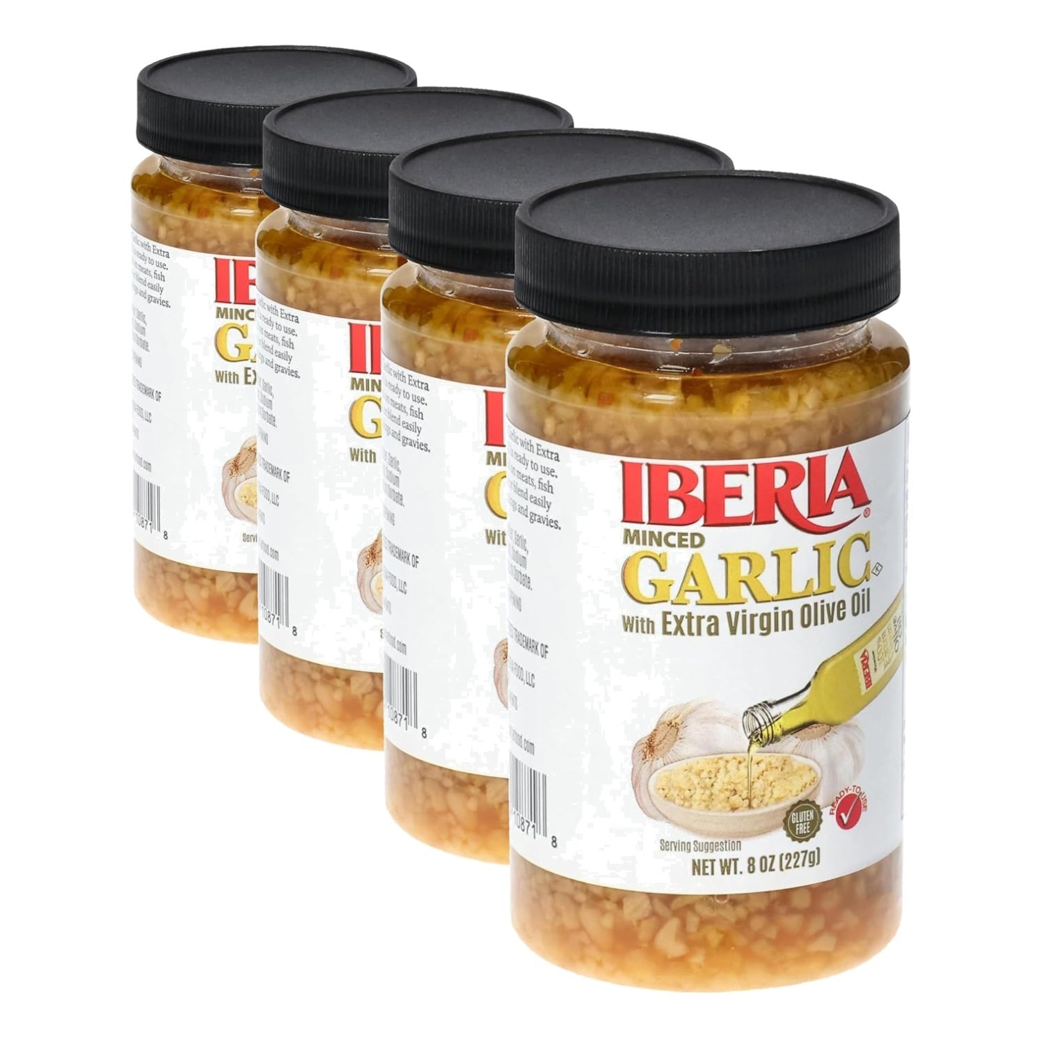 Aceite de oliva con infusión de ajo, paquete de 4 8 oz