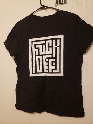 ''F  k OFF'' Black Womens Hanes NanoT Shirt