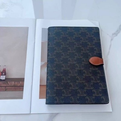 A5 Notebook Black Pattern Brown Leather Cover Premium Journal Sealed