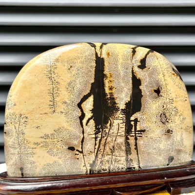 2.2 lb  Landscape Stone Arc Polished Birthday Anniversary Gift Home Display Art