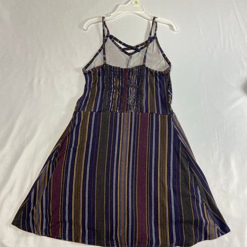 Art Class Skorts Dress Spaghetti Strap Sundress Size M Multiple Color Stripe - Picture 2 of 16