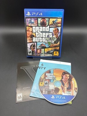 Grand Theft Auto V Five PS4 GTA 5 Playstation 4 COMPLETE WITH MAP