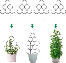 4 Pack Garden Trellis for Climbing Plants Indoor Stackable Garden Trellis 15.7in