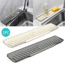 Kitchen Faucet Sink Splash Guard Silicone Drain Pad Water Catcher Tray Slip Mat