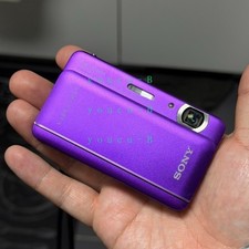 SONY CyberShot DSC-TX66 Digital Camera 18.2MP 5x Optical Zoom Purple Auto Focus