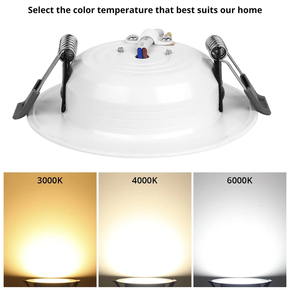 Led Einbaustrahler 230V 12er Set 7W Ultra Flach Led Spots Warmweiß Neutralweiß - Bild 2 von 4