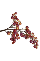 Beeren Pick 3Er Bund KüNstlich Lila 35 Cm – 3-Fach Verzweigt – Beerenzweig Deko