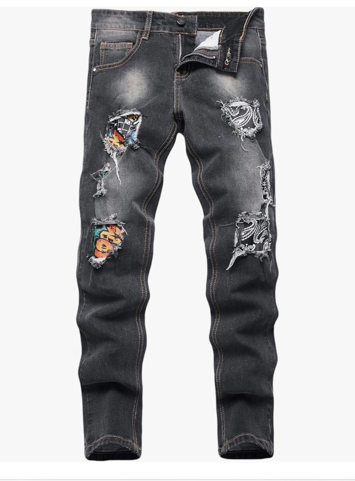 Boys Slim Fit Ripped Destroyed Distressed Stretch Sz 8 Nwt!!