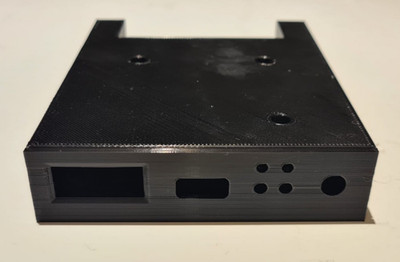 Gotek Floppy Case - Schwarz - 3D gedruckt - für 128x32 OLED und Rotary