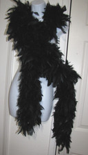 Thick and Full Black Feather Boa Deluxe 80in For Costumes and Accessories