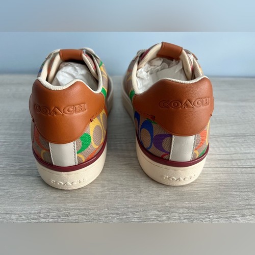 Coach Damen Lowline Low-Top Sneaker in Rainbow Signature Canvas Größe 11B - Bild 6 von 13
