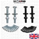 Bolt and Screws For Hook and Band Black Zinc Plated For Secure Gate and Doors