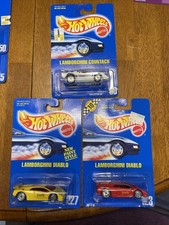 Hot Wheels Lot 1990 Lamborghini Countach Diablo White Red Yellow 227 60 123 9291