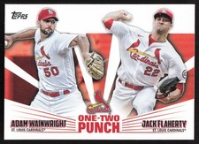 2023 Topps One-Two Punch Adam Wainwright Jack Flaherty #12P-5 Cardinals