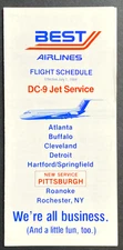 Best Airlines Timetable Effective July 1, 1984