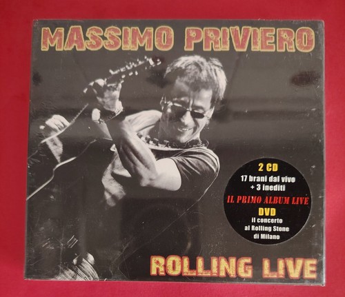 Massimo Priviero box 2 cd+dvd Rolling Live (2010) sigillato