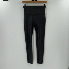 Spanx High Rise Faux Leather Leggings - Black - Large