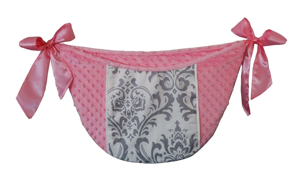 Juego de cama de bebé para cuna de 14 piezas incl. Funda Cambiador + Música Móvil-Gris Damasco Foto 4 de 4