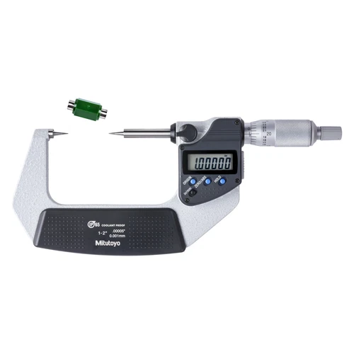 Mitutoyo 342 Series 1 to 2" SAE & Metric Digital Point Outside Micrometer