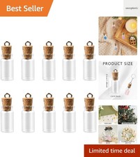 10pcs 16x26mm Tiny Mini Small Clear Bottles Glass Vials 2.0ml 1/2 Dram with Caps