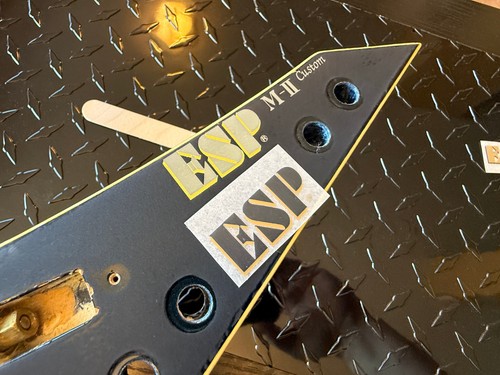 ESP schwarz mit Goldschatten Dry Rub Aufkleber - Bild 3 von 3