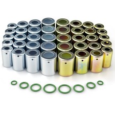 40PCS AC Hose Ferrule Set, 6 8 10 12 Size Iron Air Conditioning Hose Ferrule...