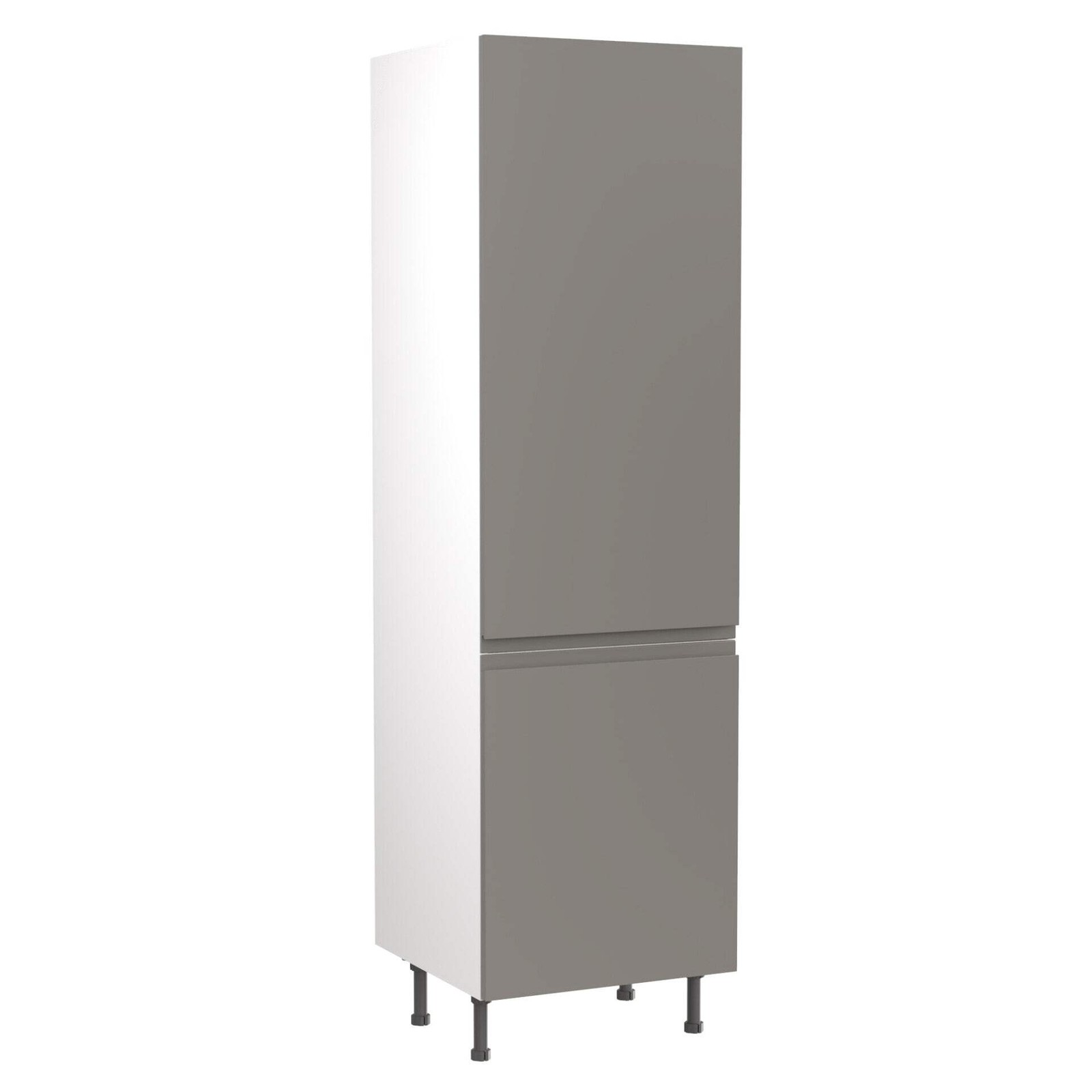 J-Pull UltraMatt Dust Grey Base Kitchen Cabinets with UNICLIC Technology, Flat p
