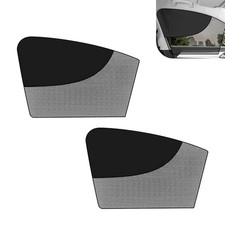 2PC Car Window Sun Shades, Magnetic Double Layer Side Front Window Cover, Full