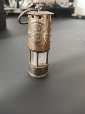 Vintage Small Decorative Miners Brass Lamp Sir Humphry Davy 8cm Brass Copper 