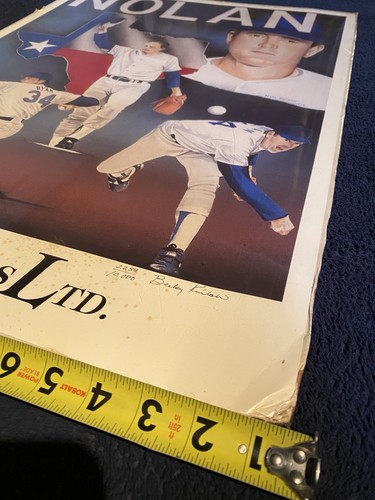 Vintage Nolan Ryan Texas Rangers Limited Edition Artist Poster! /10,000 - Picture 4 of 8