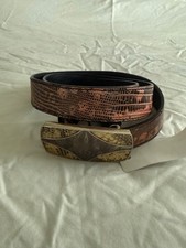 vintage prada snakeskin mens unisex skinny belt 80/32