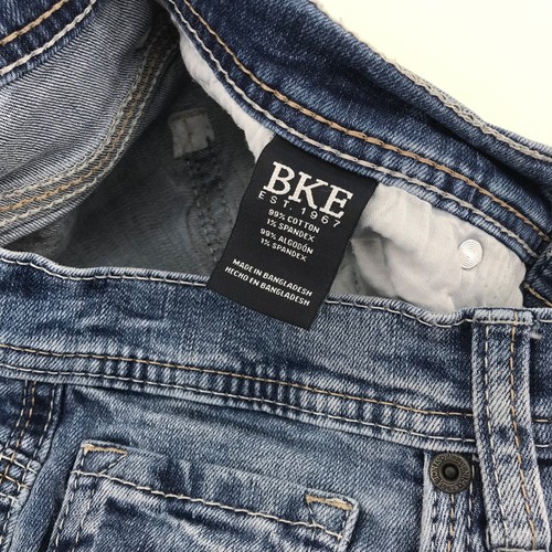 BKE Jeans Herren 32x30 Blau Jake Straight Stretch Denim Whiskered Medium Wash - Bild 6 von 10