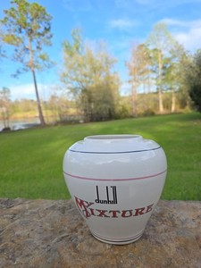 RARE DUNHILL My Mixture MM Tobacco Jar Pot Store Display AS IS Cracked Repaired