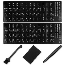 Korean Keyboard Stickers 5 in 1 ,Korean-English Keyboard Letter Replacement S...