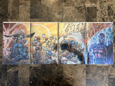 X-Men 1991 #1 Jim Lee Foil Facsimile Connecting Cover Set 2025 Check All Photos