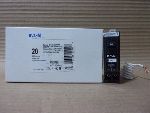 New Eaton cutler hammer QB1020GF  1 Pole 20 Amp gfi Circuit Breaker