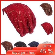 Flower Lace Women Muslim Beanie Hijab Turban Headwrap Chemo Cap Cancer Baggy Hat