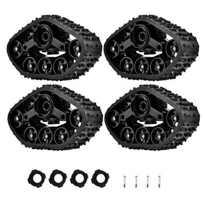 4Pcs RC Truck Track Wheel, Upgrade Car Tire Wheel Rubber Crawler Tyre, RC...