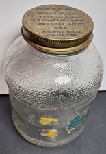 Vintage Maxwell House Coffee Jar W/ George Bu...