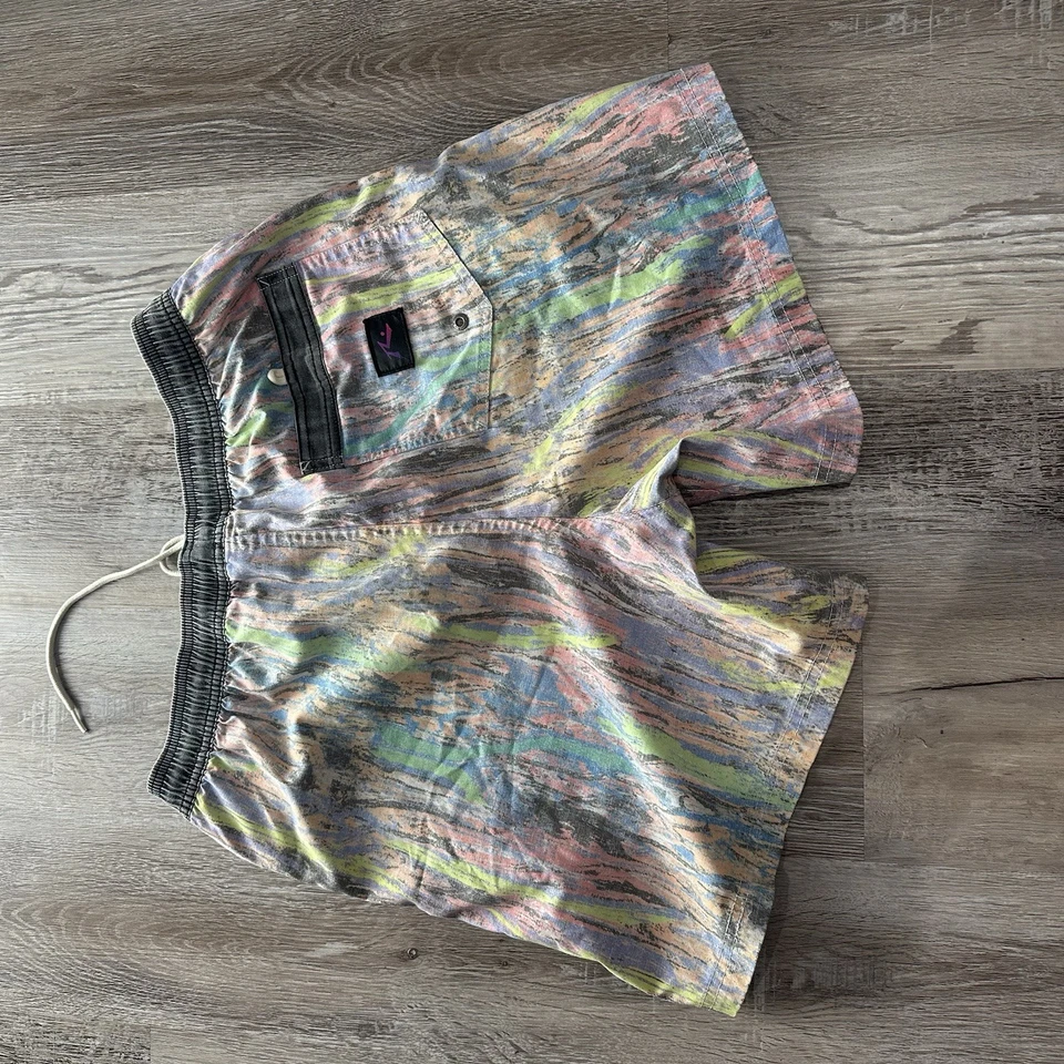 Vintage Rusty Colorful 90’s Y2k Surfing Board Shorts Men's Size 30 - Image 3 of 4