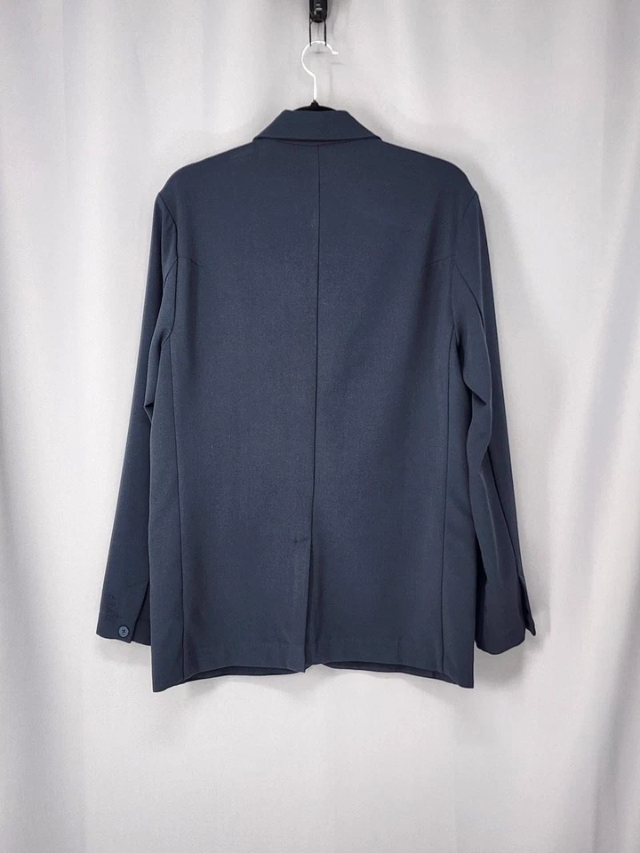 Chaqueta Blazer BYLT Para Hombre Grande Azul Marino Tejido Elástico Informal Viaje Deporte Abrigo Foto 3 de 4