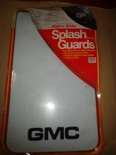 NOS OEM GM "GMC" SPLASH GUARD MUD FLAPS SET/2 WHITE NEW ORIGINAL