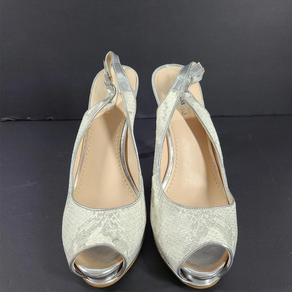 Sandalias de tacón Guess Huela 2 plataformas con estampado de piel de serpiente punta abierta talla 9 Foto 3 de 4