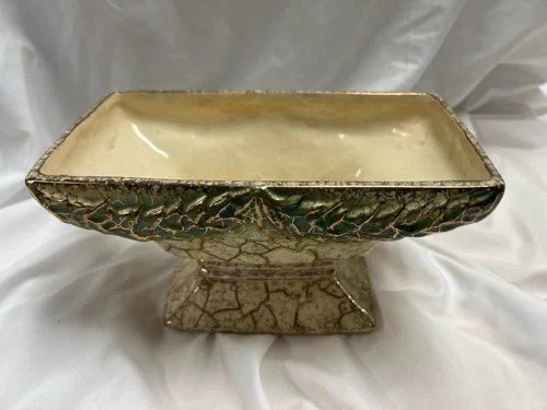 VINTAGE MCCOY POTTERY USA 442 GRECIAN LINE LARGE COMPOTE 1956