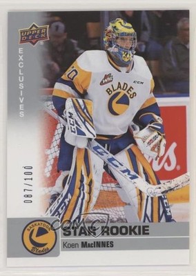 2019-20 Upper Deck CHL Star Rookie SP Exclusives 87/100 Koen MacInnes #375 08pw